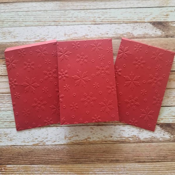 Christmas red envelope. Snowflake red envelope.  Set of 3 red envelope.