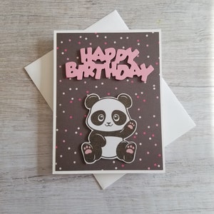 Panda Birthday Card. Panda card. Panda Happy Birthday card!
