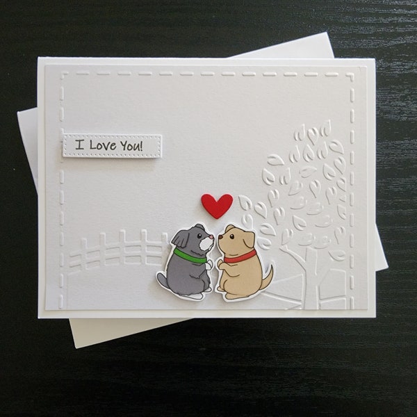 "From The Dog" Anniversary Card For Human Mum And Dad - A5 Blank Inside, High-Quality Silk Finish