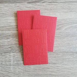 Red envelope for Chinese New Year. Handmade embossed present Red Envelopes. Set of 3
