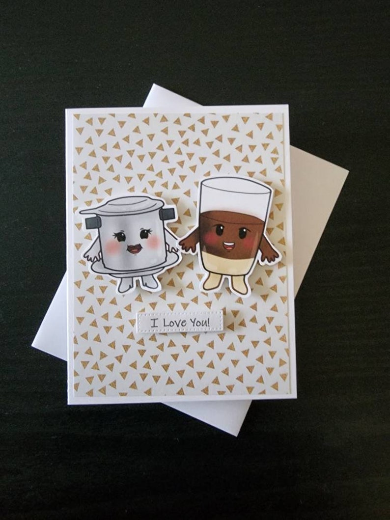 Coffee I love you card. Cafe sua da card. I love you card. Vietnamese I love you card. Coffee anniversary. Coffee love card. Viet love card. image 7