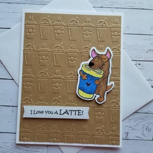 I Iove you a Latte card Latte card. Latte love card. Dog love card. Latte themes love card. image 10