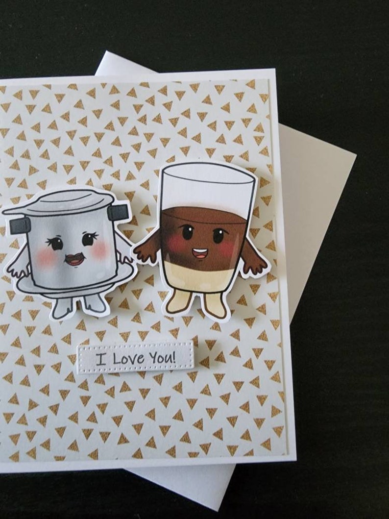 Coffee I love you card. Cafe sua da card. I love you card. Vietnamese I love you card. Coffee anniversary. Coffee love card. Viet love card. image 9