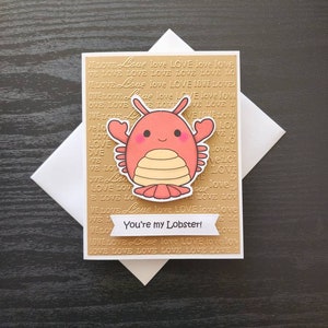 You&#39;re my lobster! Valentine&#39;s Day card. Lobster love card.  You are my lobster. Lobster card. Lobster anniversary card.  Lobster card.