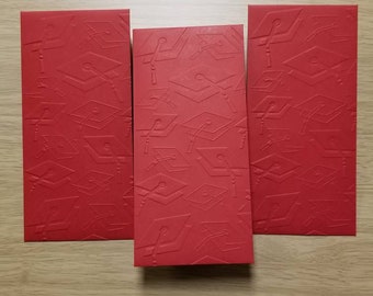 Large Graduation red envelope. Graduation Hong bao. Money size red envelope. Set of 3 red envelope for graduation. Graduation envelopes.