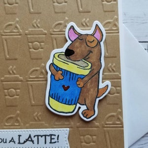 I Iove you a Latte card Latte card. Latte love card. Dog love card. Latte themes love card. image 8