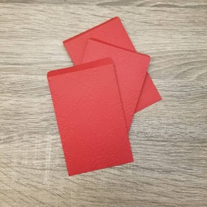 Christmas red envelope. Snowflake red envelope.  Gift card holder. Gift card envelope Set of 3 red envelope.