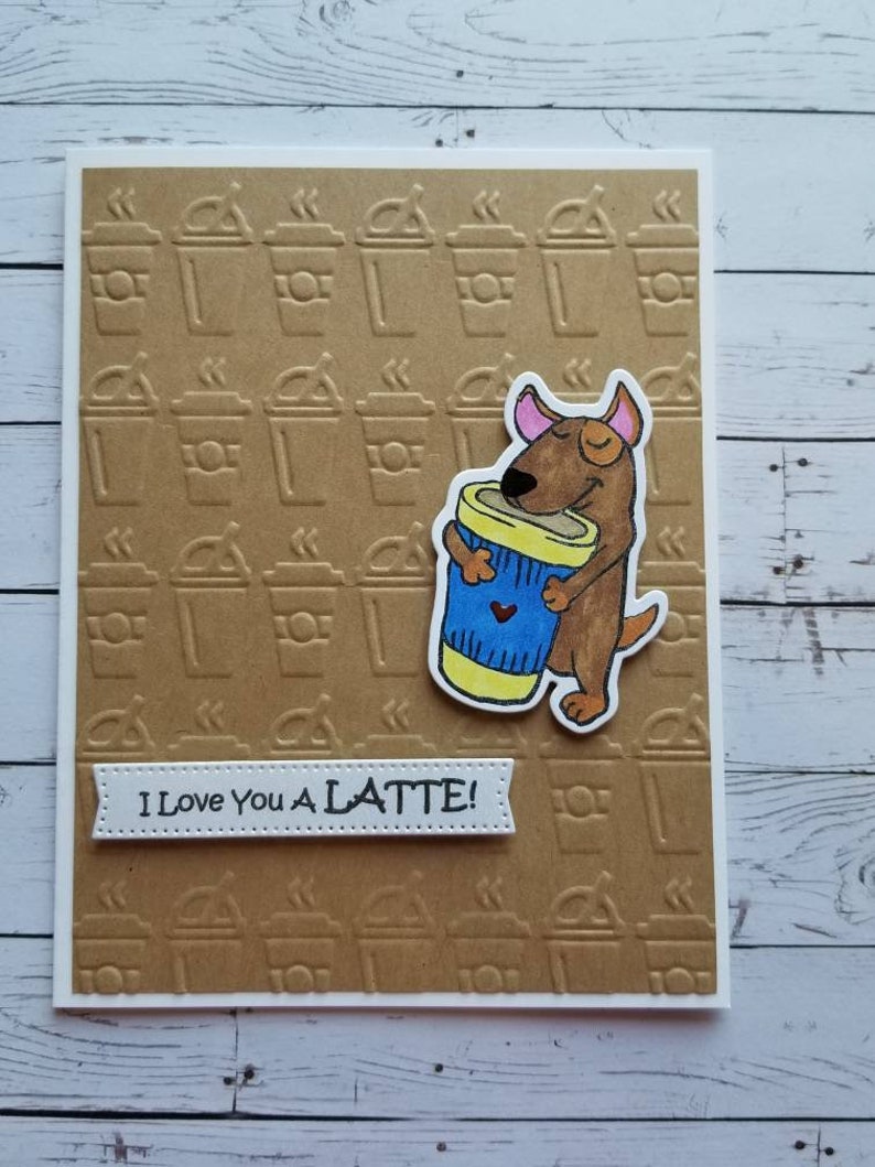 I Iove you a Latte card Latte card. Latte love card. Dog love card. Latte themes love card. image 7