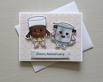 Happy Anniversary card. Cafe sua da card. I love you card. Vietnamese Anniversary card. Coffee anniversary card. Viet anniversary card.