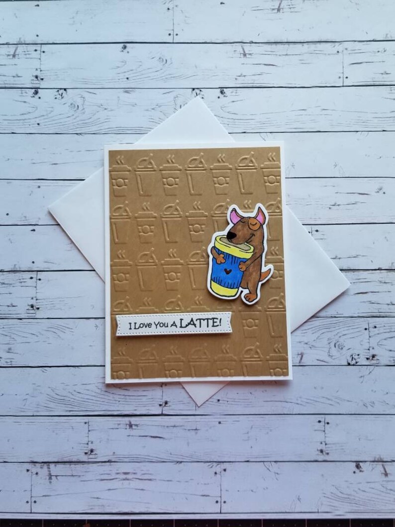I Iove you a Latte card Latte card. Latte love card. Dog love card. Latte themes love card. image 9