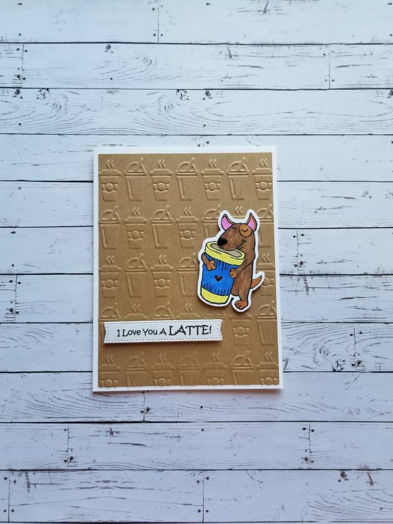 I Iove you a Latte card Latte card. Latte love card. Dog love card. Latte themes love card. image 5