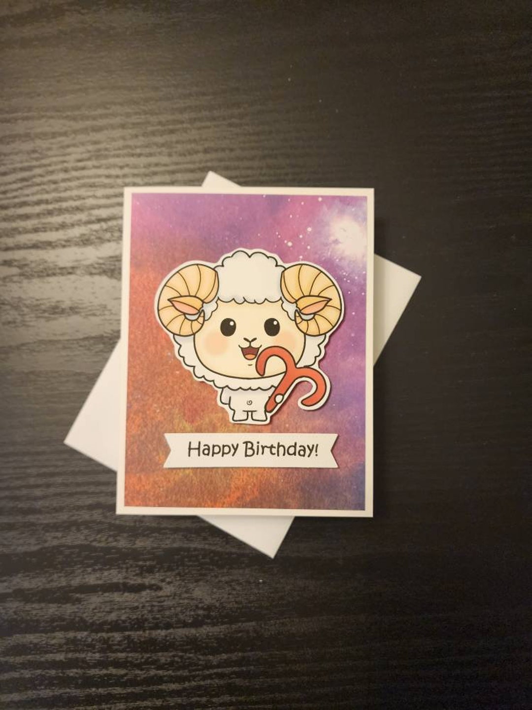 Aries Birthday Card. Aries Zodiac Sign. Aries Happy Birthday Card