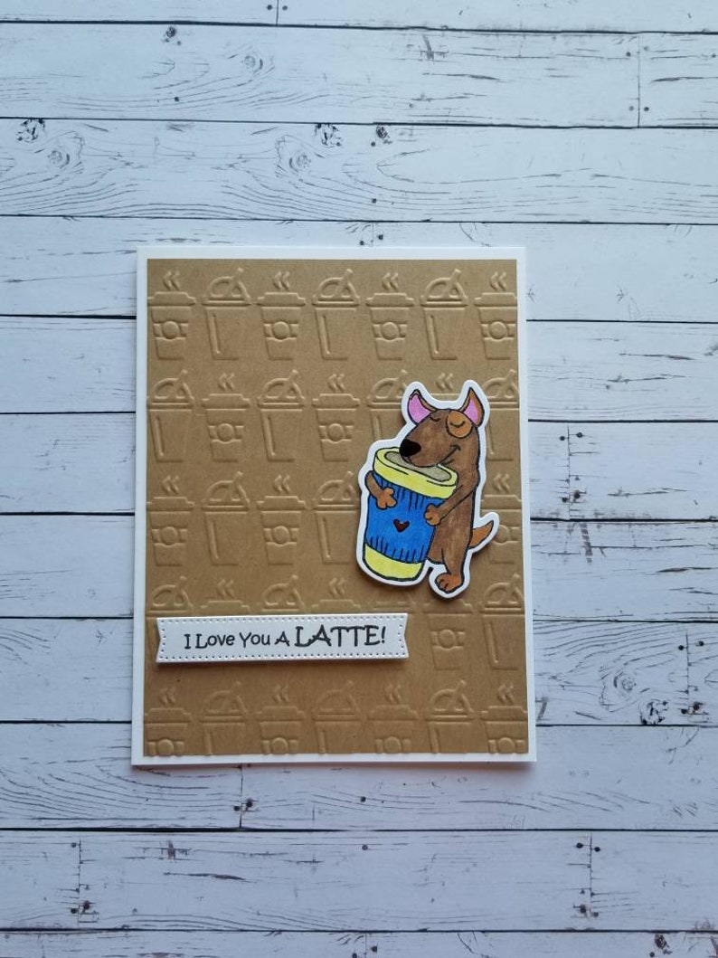 I Iove you a Latte card Latte card. Latte love card. Dog love card. Latte themes love card. image 6