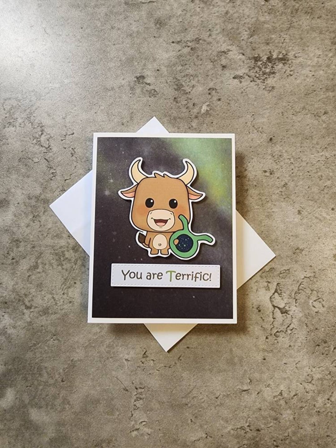 Taurus Birthday Card. Taurus Zodaic Sign Card. Taurus Bday Card. Taurus