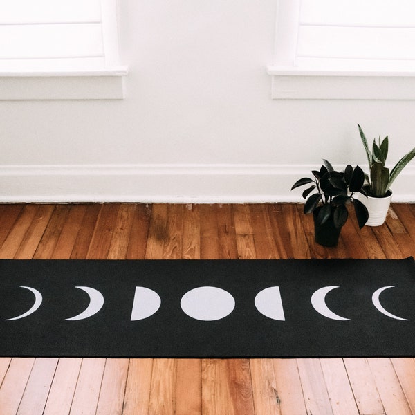 Moon Phases Yoga Mat by Wildmagic + 5mm + Eco-Friendly Printed Design