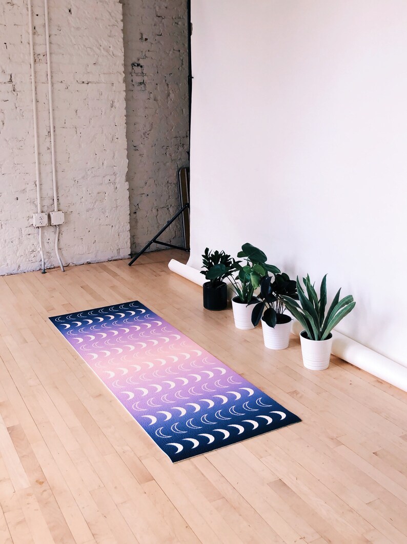 Crescent Moon Yoga Mat by Wildmagic 6mm Ecofriendly Etsy