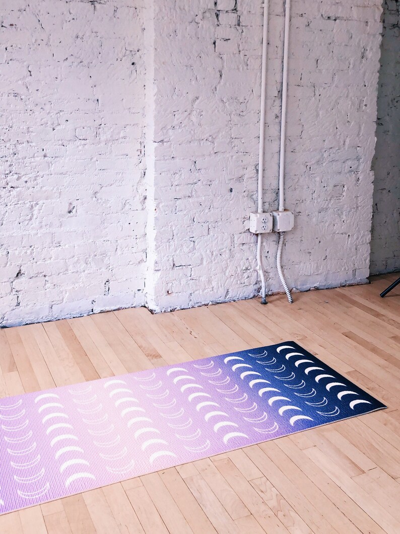 Crescent Moon Yoga Mat by Wildmagic 6mm Ecofriendly Etsy