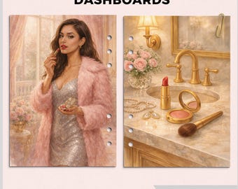 Couture Beauty Planner Dashboard 3 Piece Set | Fashion Vellum Overlay, Custom Name | A5 A6