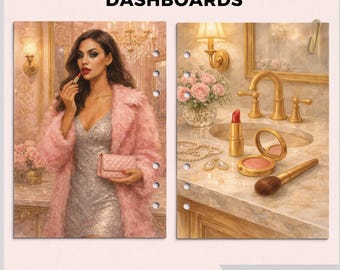 Editorial Beauty Muse Planner Dashboard Set | Custom Name Insert | A5 A6 Planner Dashboard Insert