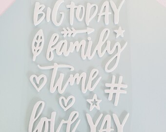 Family SENTIMENT STICKERS  | 14 PC Sticker Set | Planner Stickers |