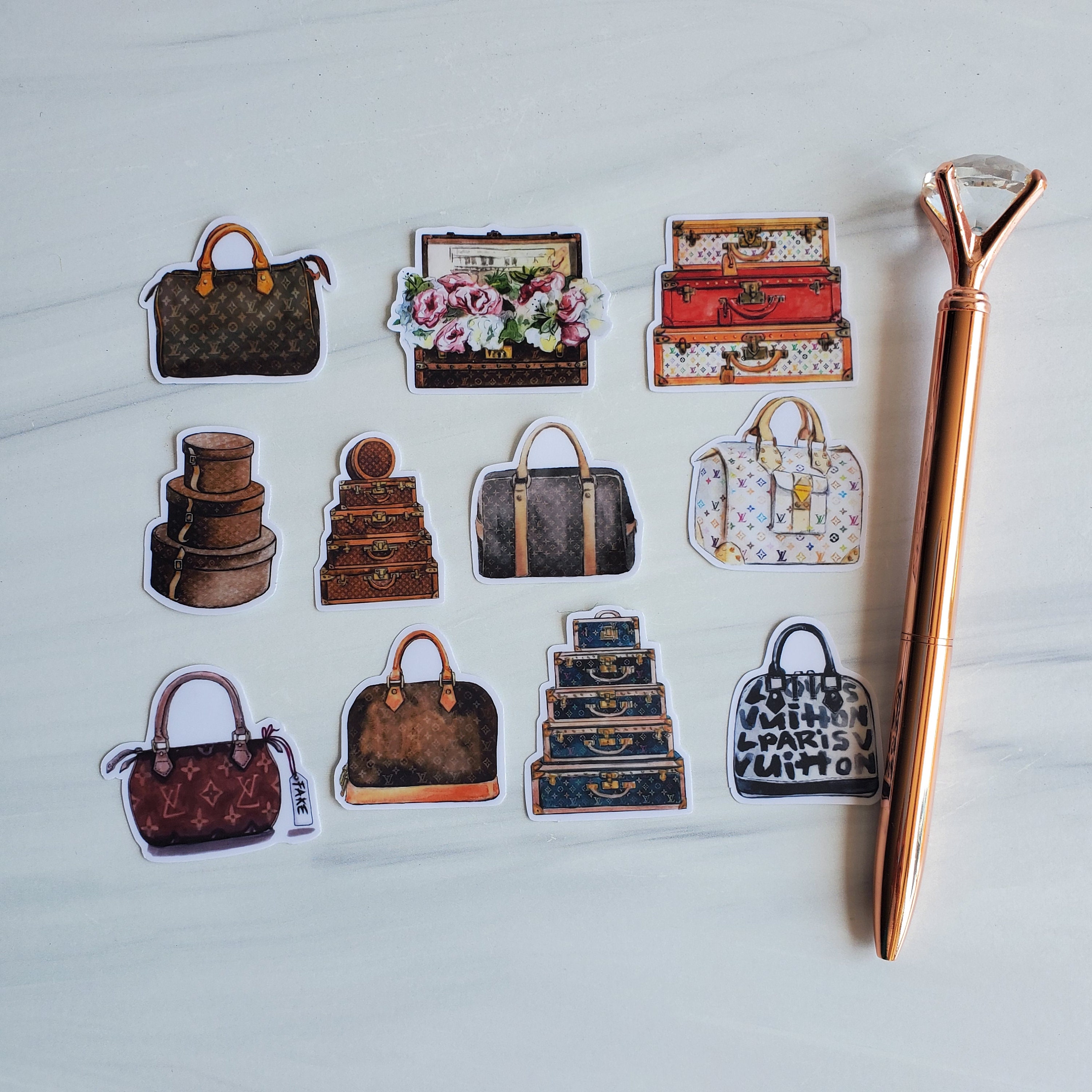 DESIGNER HANDBAG INSPIRED Stickers Set Journal Stickers Etsy