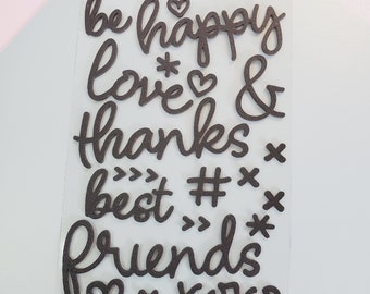 Friends SENTIMENT STICKERS  | 17 PC Sticker Set | Planner Stickers |