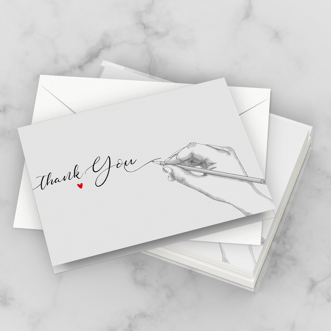 Thank You Note Cards & Envelopes Set of 10 Note Cards Thank You Cards ...