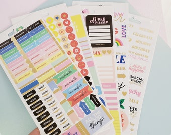 The Lucky Planner STICKERS  | 230 PC Sticker Set | Journal Stickers |