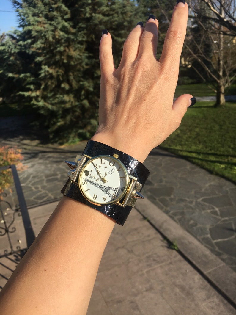 Women's Wrist Watches, Leather Wrist Watch, Design Lace Leather Watch