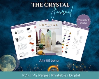 Crystal Journal, Crystal Planner, Printable Crystal Journal, Crystal Journal PDF, Digital Crystal Journal, Crystal Magic,