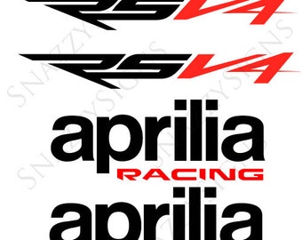 Aprilia RSV4 Decal Vinyl Sticker Set Black Red