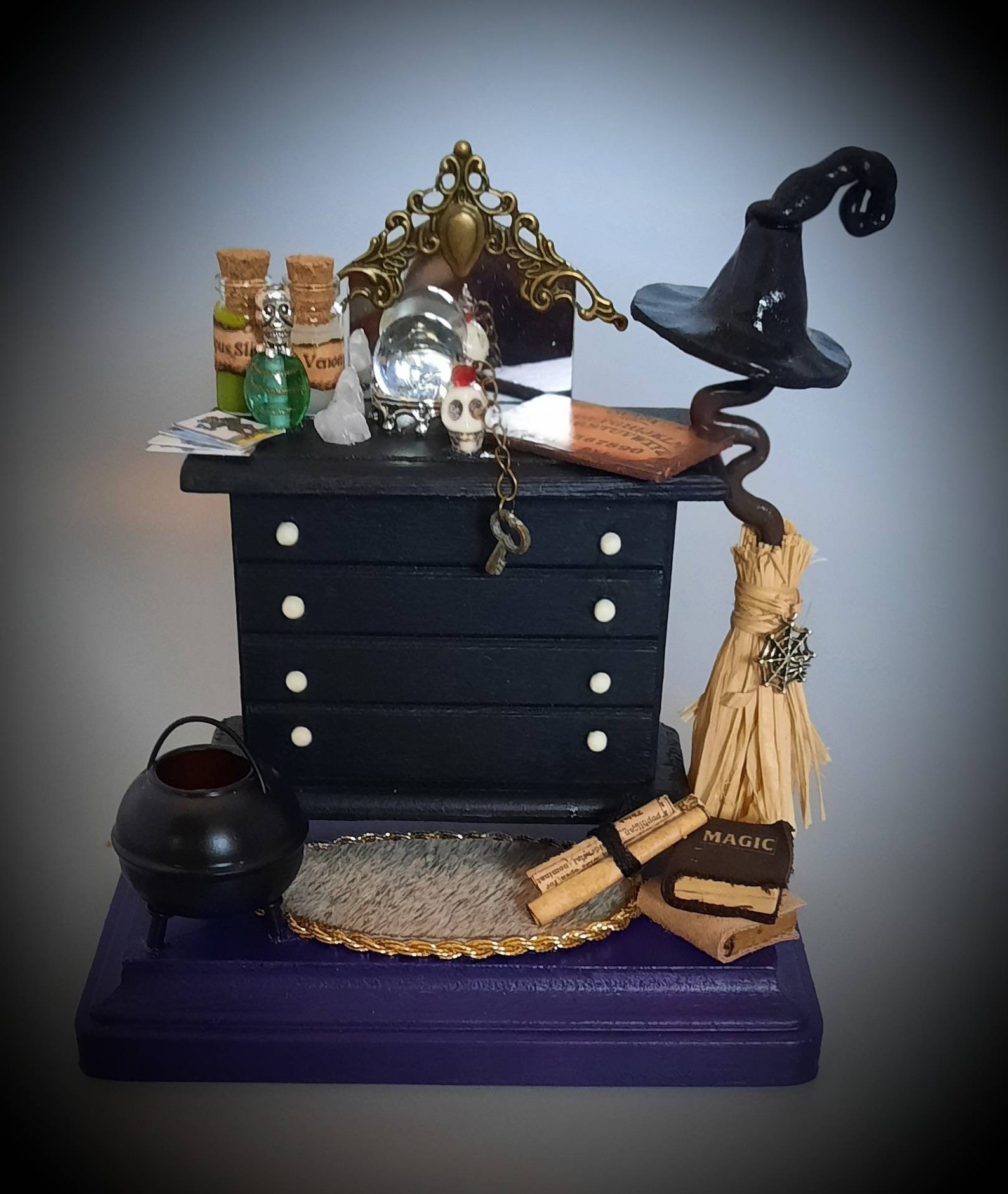 Magical miniature witches complete with everything Etsy