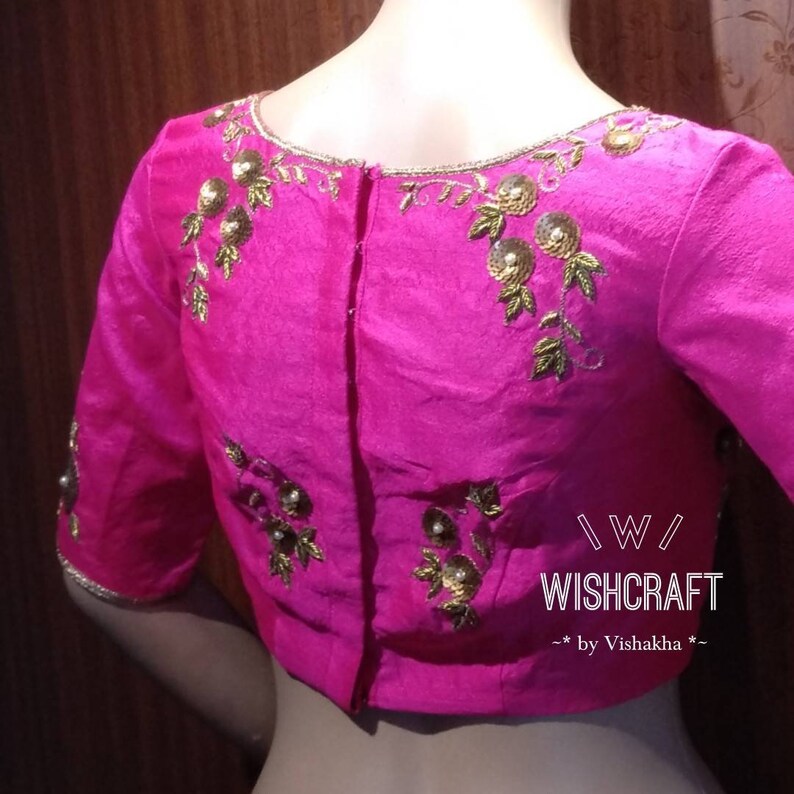 Choli Designs Saree Top for women Sari Top Pink Saree Blouse Maggam Work saree blouse Designer Saree Blouse with beautiful embroidery