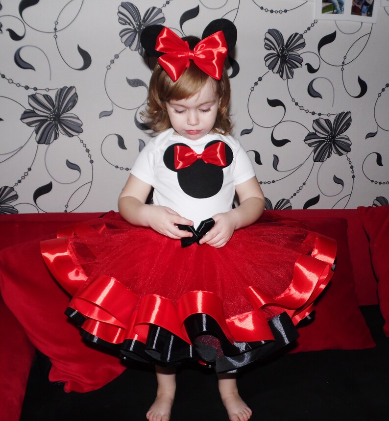 Minnie Mouse Birthday tutu outfit Baby Girl Minnie Mouse tutu Etsy