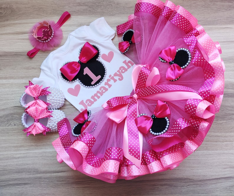 Pink birthday outfit birthday outfit polka dot tutu birthday Etsy