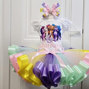 New Generations pony party birthday tutu set, My little pony baby girl tutu dress, New Generations My little pony birthday costume