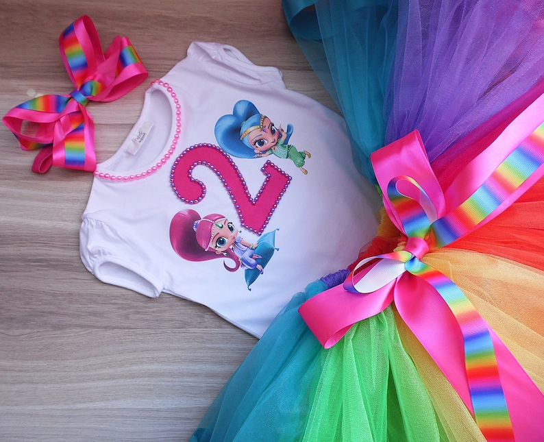 Shimmer and Shine Season 2 Custom Personalize Birthday Party Favor Gift T-Shirt