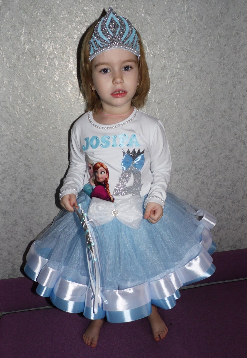 Anna /& Elsa shirt birthday party tutu set Birthday Tutu Outfit Elsa Anna Princess Birthday tutu set