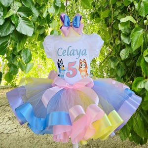 Blue Dog Birthday Outfit, Custom Blue Dog Tutu set, Bandit Tutu Outfit,