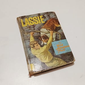 1960s Lassie The Wild Mountain Trail by I G Edmonds Hardcover Book Vintage Retro Antique Children&#39;s Books