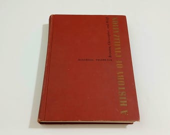 1960s A History of Civilization Vintage Antique History Textbook Hardcover Reference Book