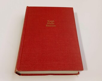 1920s Works of Ralph Waldo Emerson Vintage Antique Classic Essays and Poetry Hardcover Book