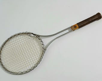 Vintage Wilson Tennis Racquet Made in USA Retro Sports Equipment
