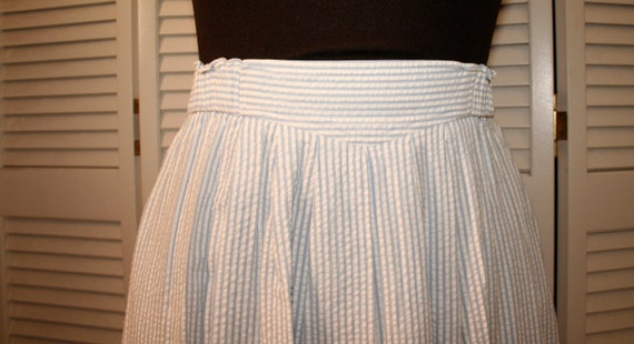 1980s skirt-Boathouse Skirt-Blue&White Striped An… - image 8