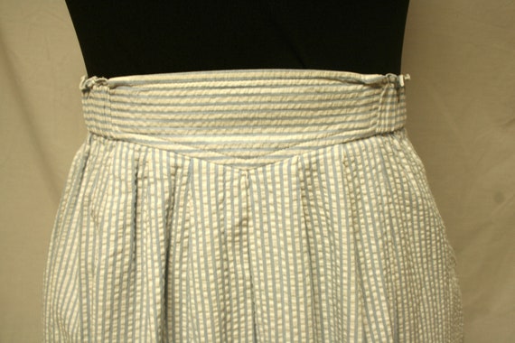 1980s skirt-Boathouse Skirt-Blue&White Striped An… - image 10