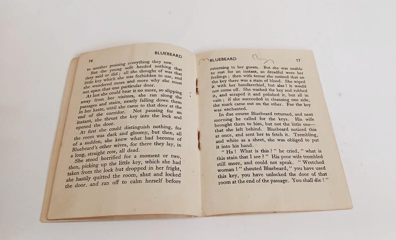 Bluebeard Keys Rare 1940s Raphael Tuck & Sons LTD Set of 4 WWII Childrens Books Our ...