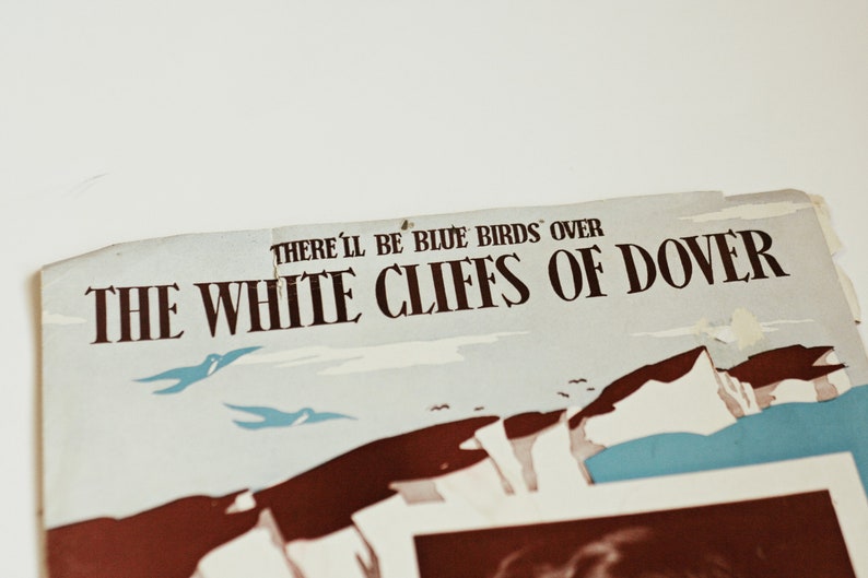 1941 There'll Be Bluebirds Over the White Cliffs of Dover Song Sheet