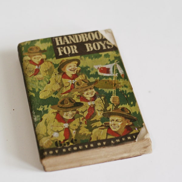 1948 Boys Scouts of America Manual Vintage Retro Antique BSA Handbook 5th Edition