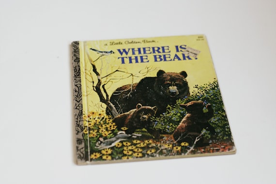 1970s Where is the Bear? by Betty Hubka Vintage Little Golden Book Retro Children's Animal Stories Toddler Books
