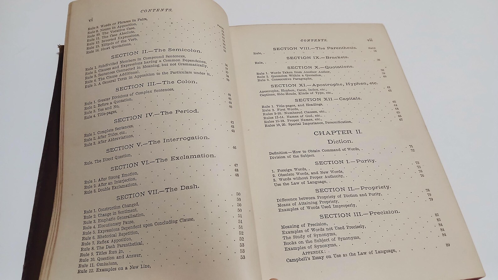 1880s Hart's Composition and Rhetoric Antique Vintage Hardcover